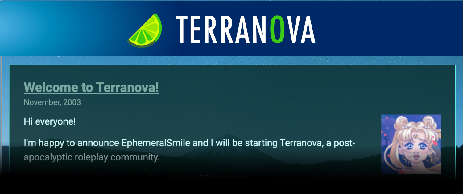 Terranovaは、ファン文化のインタラクティブフィクションゲーム。